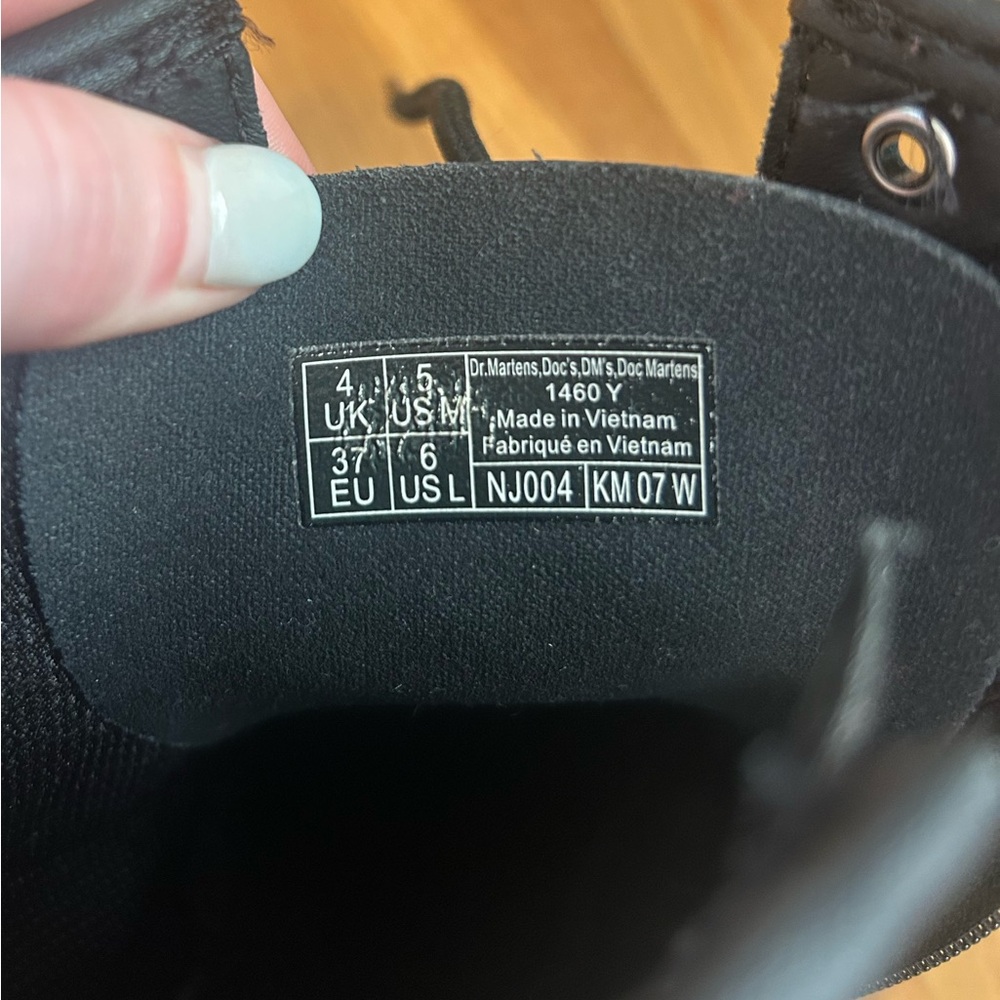 Dr. Martens Patent Black Lace-Up Boots - Picture 2 of 2